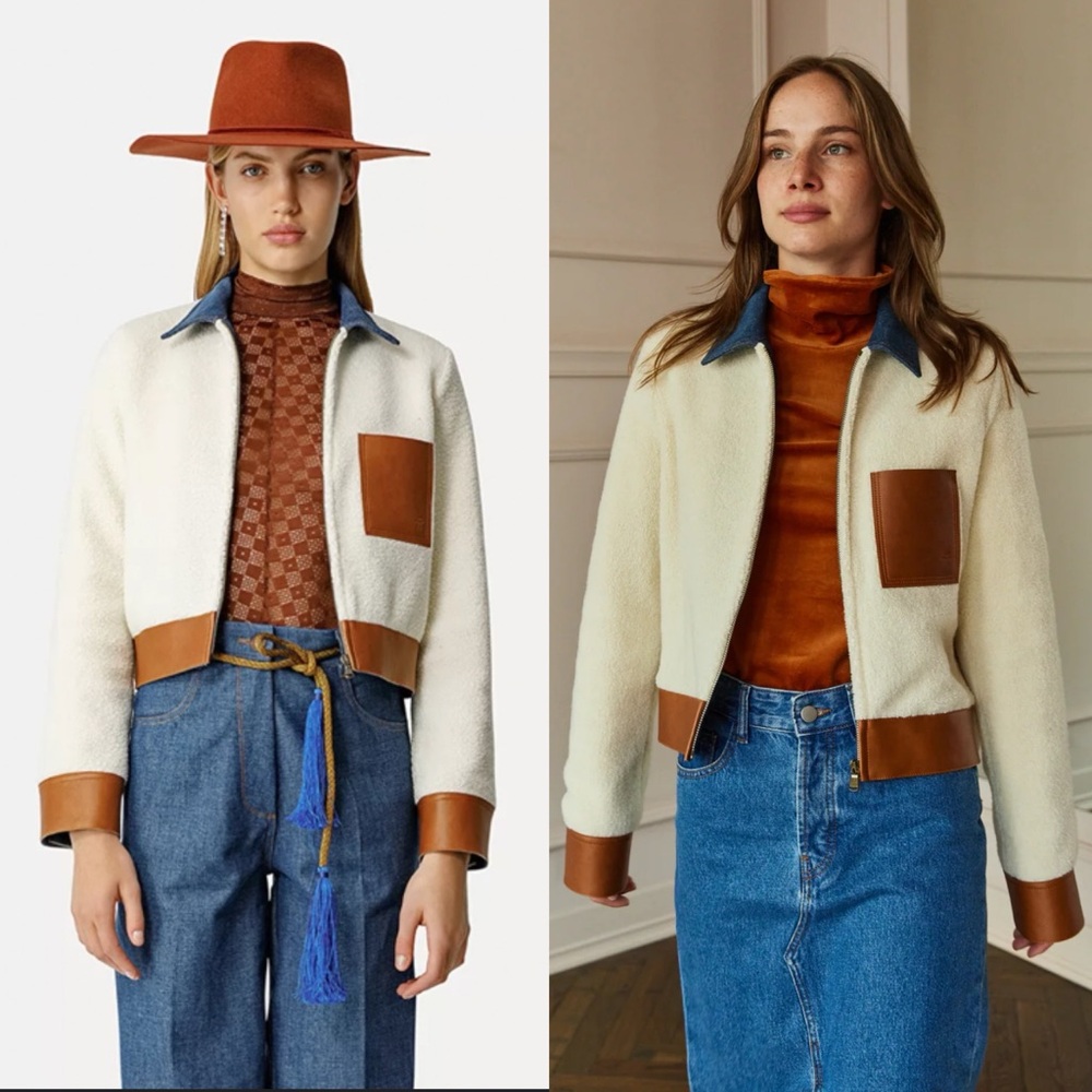 Forte Forte | NWOT! DRY STONE DENIM AND WOOL SHORT COAT SIZE: 1